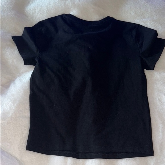 Women's Black and White Lace Graphic Top - Picture 7 of 7